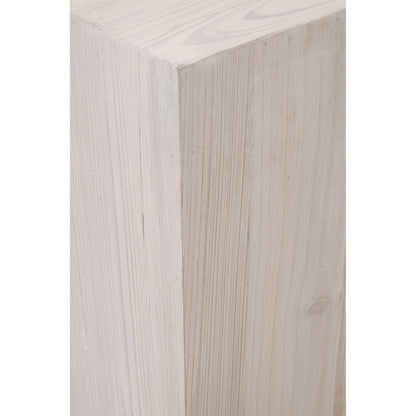 Montauk End Table by Essentials For Living in white wash pine. Made from solid reclaimed pine wood in a modern style.