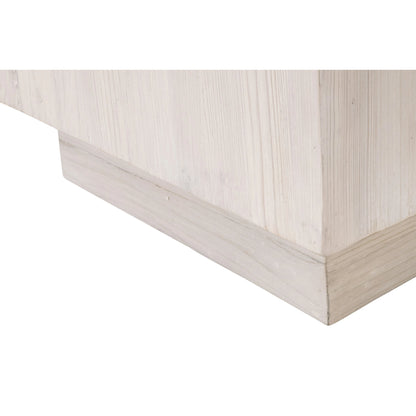 Montauk End Table by Essentials For Living in white wash pine. Made from solid reclaimed pine wood in a modern style.