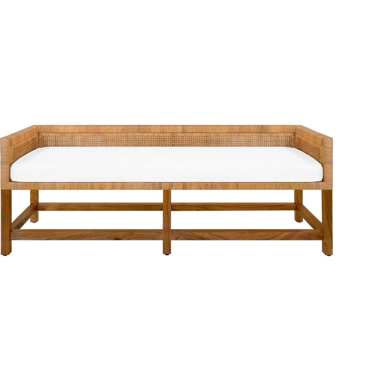 002 SI-2106334 | Additional Silo | Monterey Cane Bench by Worlds Away in ivory and natural cane. Made from linen, cane in a cottage & farmhouse style.