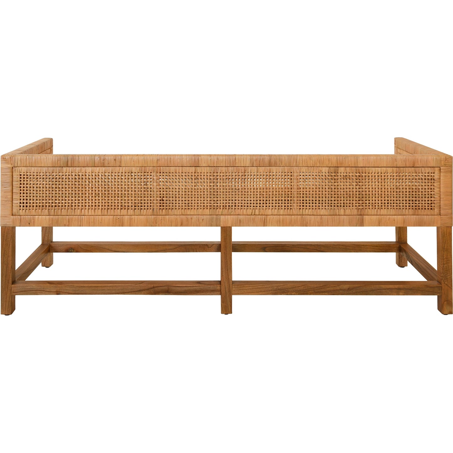 004 SI-2106334 | Additional Silo | Monterey Cane Bench by Worlds Away in ivory and natural cane. Made from linen, cane in a cottage & farmhouse style.