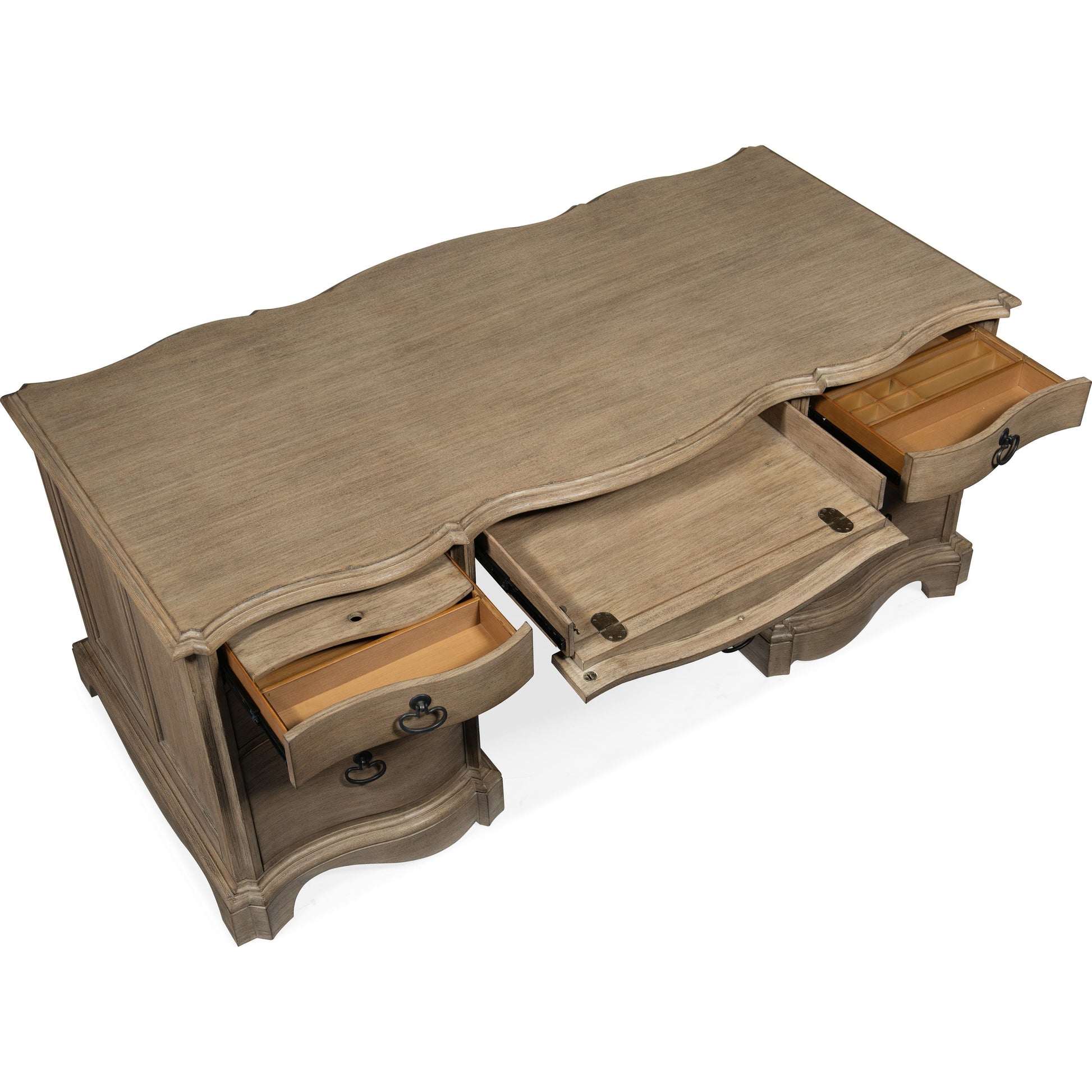 Corsica Executive Desk by Hooker Furniture. Made from acacia veneers in a traditional style.