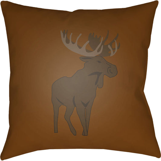Moose Pillow - 9912 by Livabliss. Made from front: 100% polyester, back: 100% polyester in a rustic style.