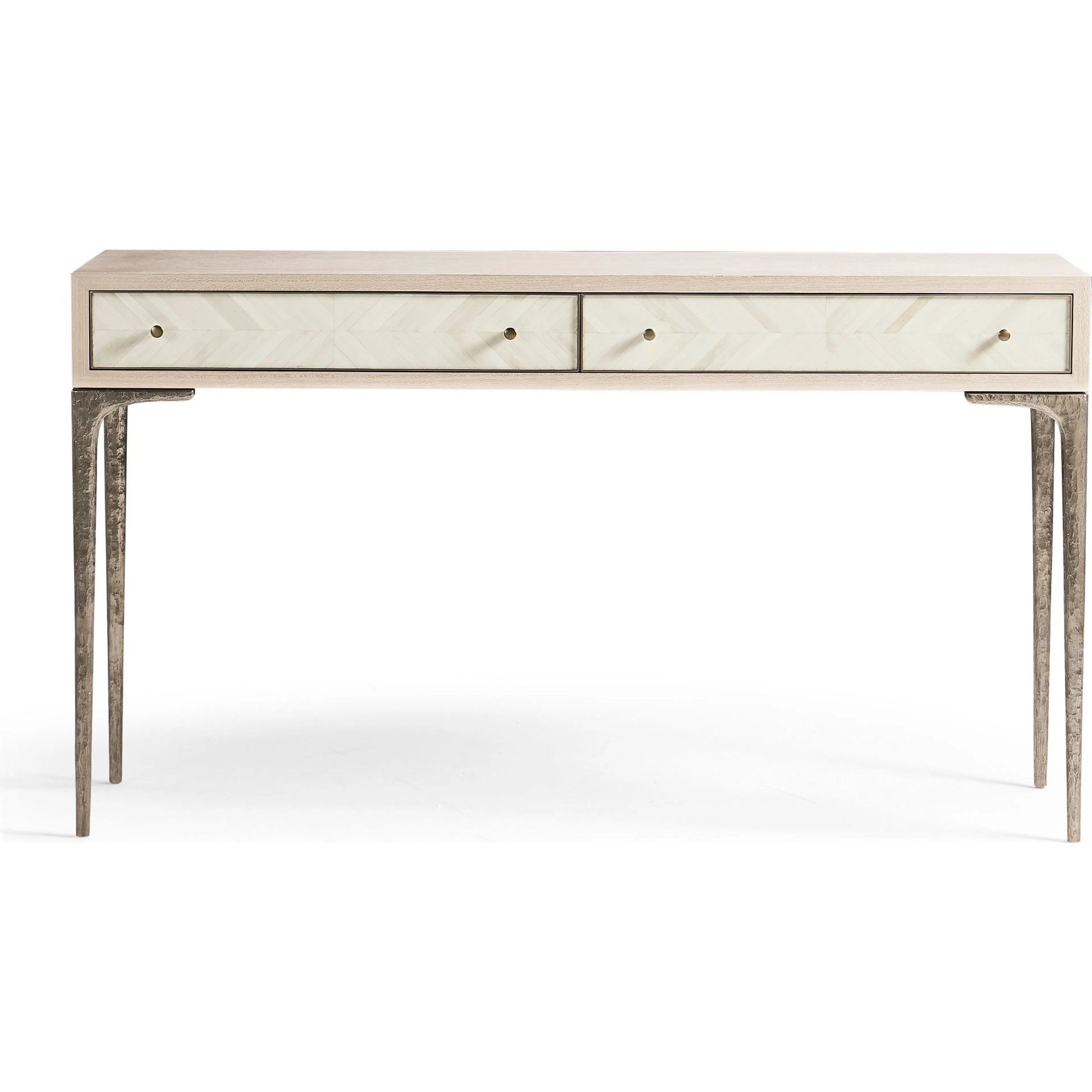Tideline Console Table by Jonathan Charles in natural dyed koto. Made from main koto veneer in a unique style.