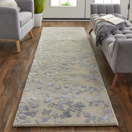 Bella Transitional & Botanical Rug - 8832F by Feizy. Made from wool, viscose in a unique style.