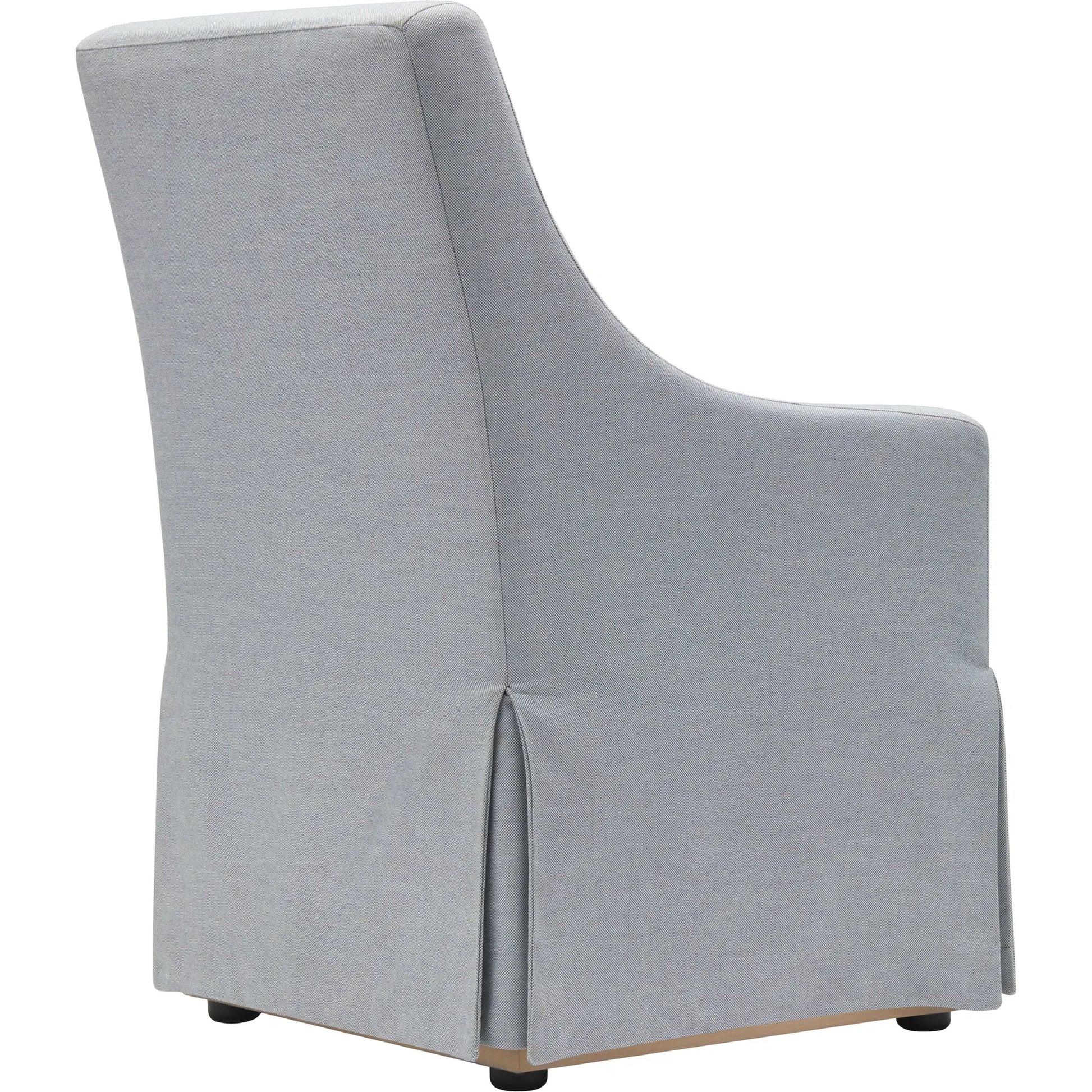 Morada Dining Chair by Surya in gray. Made from polyester, linen, rubber wood, polyester wrapped foam, polyfill in a transitional style.