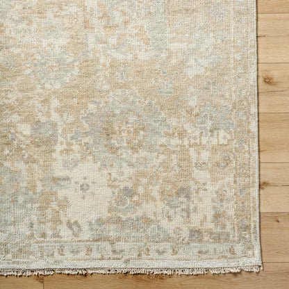 Monterey MOY-2305 Rug by Surya in beige, sandstone, pale sage, ivory. Made from face: 100% wool, warp: 100% cotton in a unique style.