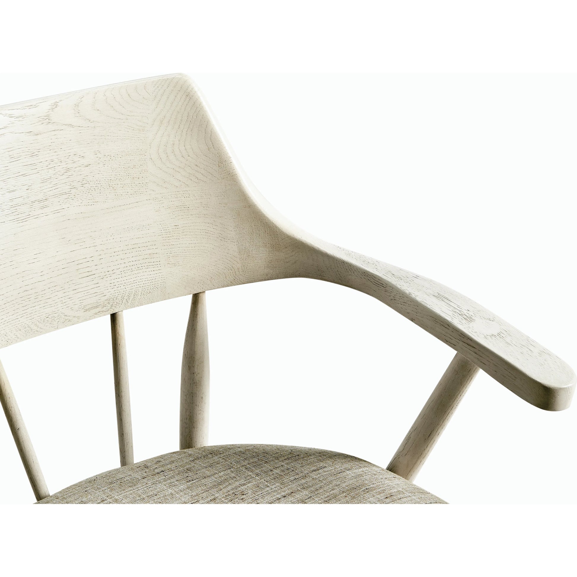 Reimagined Transient Captains Chair by Jonathan Charles in country white oak. Made from oak in a modern style.