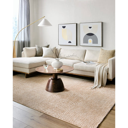 Masterpiece Area Rug by Livabliss in beige, tan, medium brown. Made from main: 100% polyester in a cottage & farmhouse style.