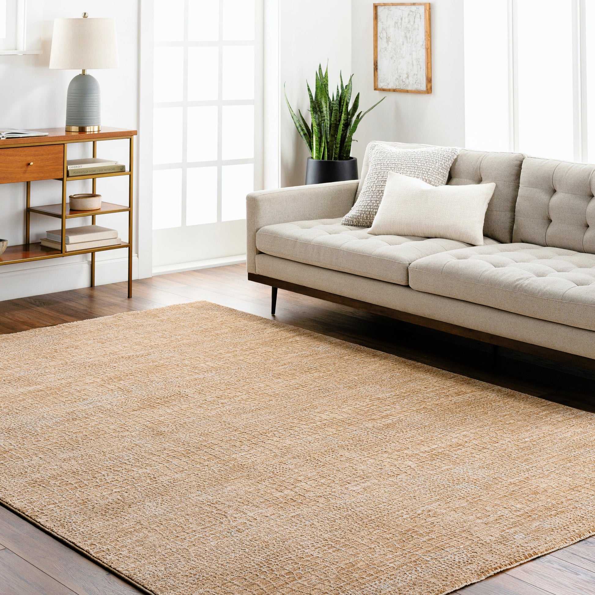 Masterpiece Rug - 33609 by Livabliss in light gray, beige, tan, medium brown. Made from main: 100% polyester in a unique style.