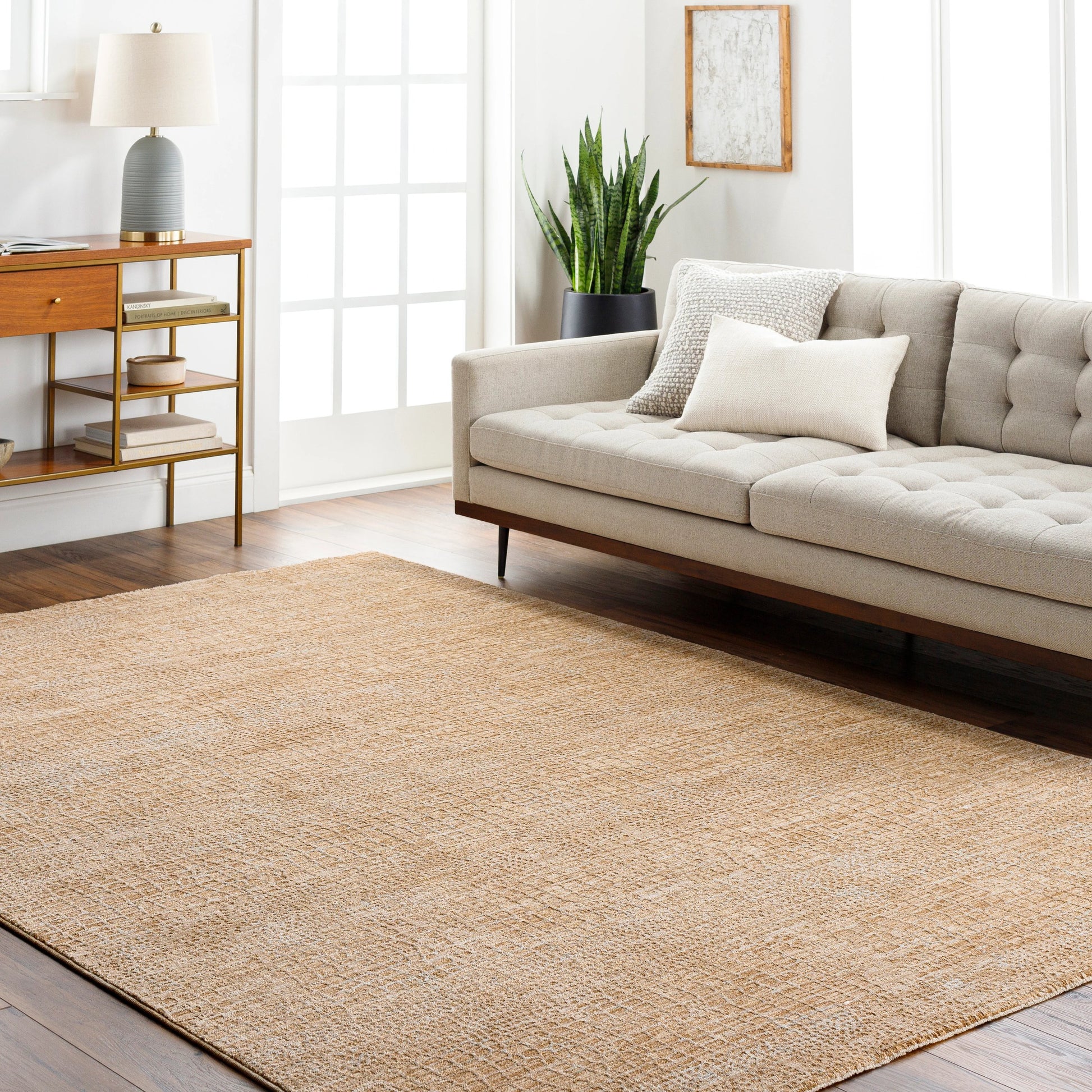 Masterpiece Rug - 33609 by Livabliss in light gray, beige, tan, medium brown. Made from main: 100% polyester in a unique style.
