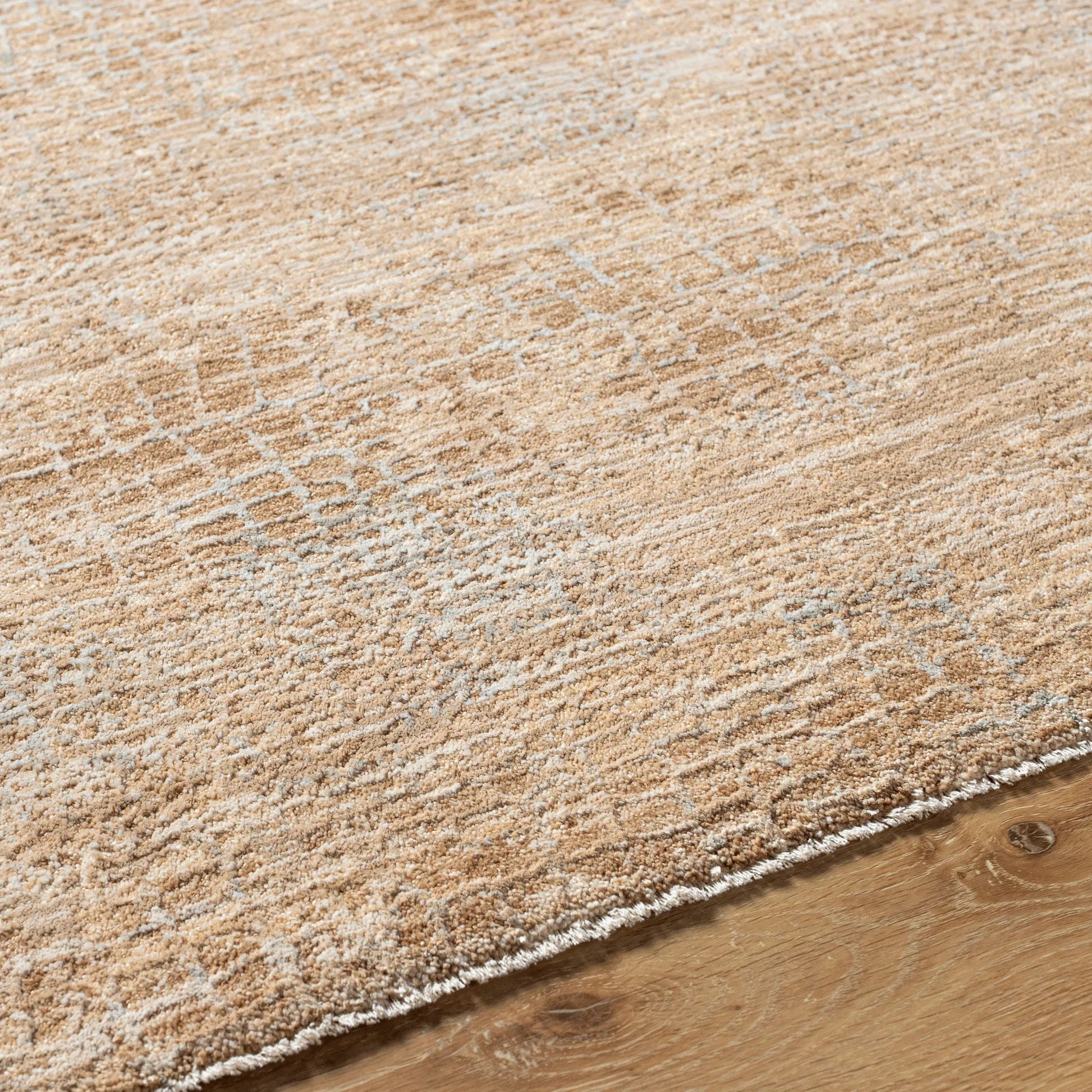 Masterpiece Rug - 33609 by Livabliss in light gray, beige, tan, medium brown. Made from main: 100% polyester in a unique style.