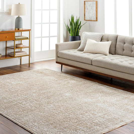 Masterpiece Rug - 486503 by Livabliss in medium gray, light gray, cream. Made from face: 100% polyester, warp: 100% cotton in a unique style.