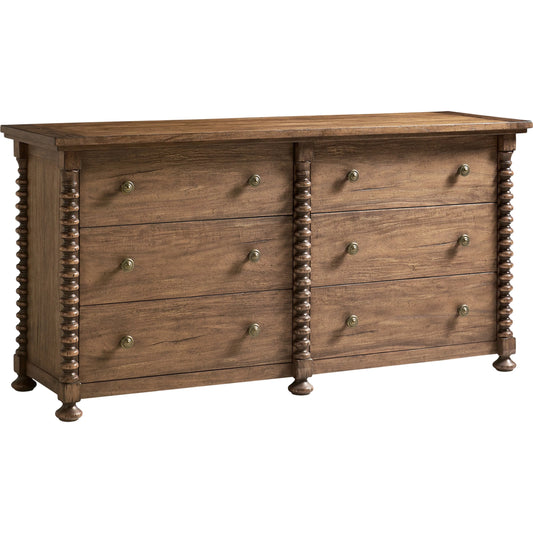 Tamarisk Dresser by Jonathan Charles in medium spain walnut. Made from main acacia in a unique style.