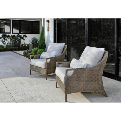 Ibiza Outdoor Club Chair by Sunset West in carbon. Made from resin wicker in a modern style.