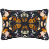 Black, Bright Orange, Saffron, Peach, Violet, Lilac, Teal, Dark Green / Down Feather / 19" x 13"