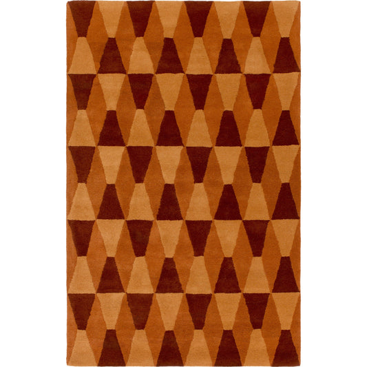 MPP-4500 Rug by Surya in burnt orange, rust, tan. Made from 100% wool in a unique style.