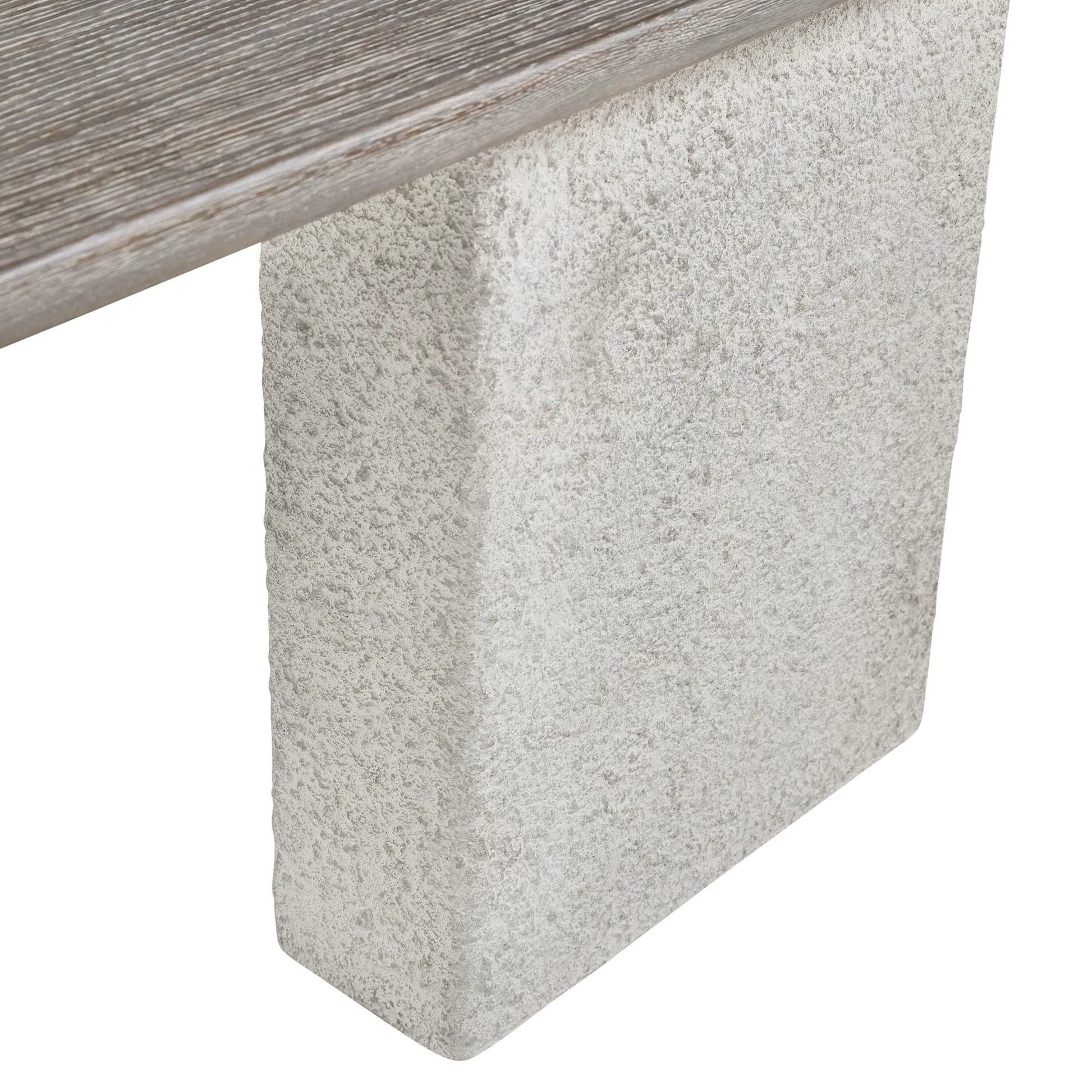 Monolith Console Table by Bernhardt in brown. Made from wood, faux stone, resin in a unique style.