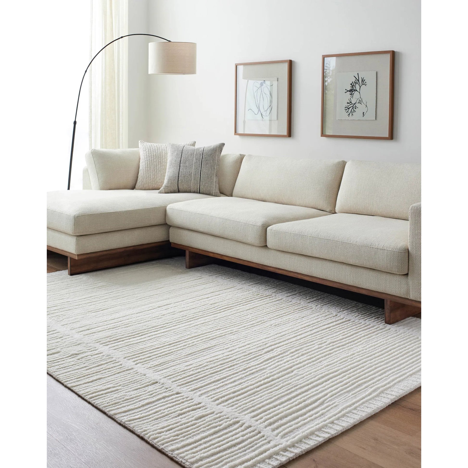 Manpura Rug - 485160 by Surya in ivory, pearl, snow. Made from face: 100% wool, warp: 100% cotton in a unique style.