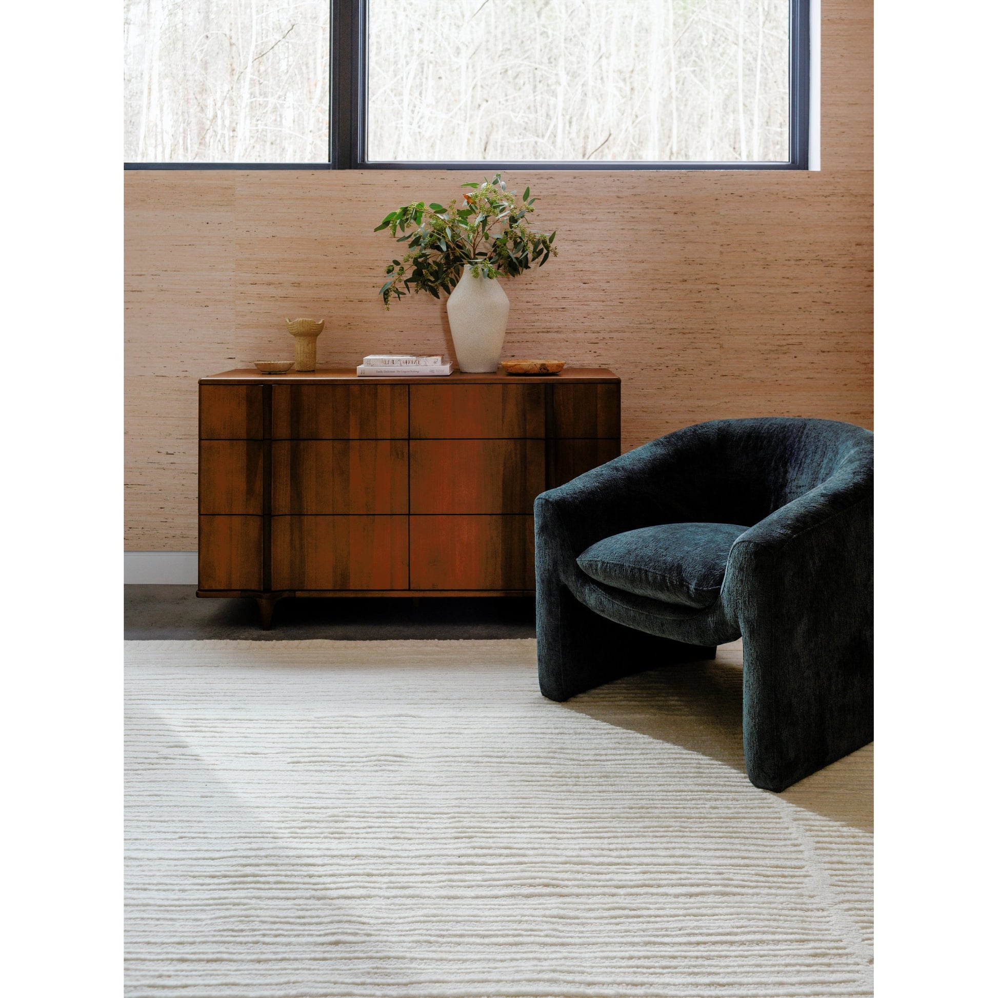 Manpura Rug - 485160 by Surya in ivory, pearl, snow. Made from face: 100% wool, warp: 100% cotton in a unique style.