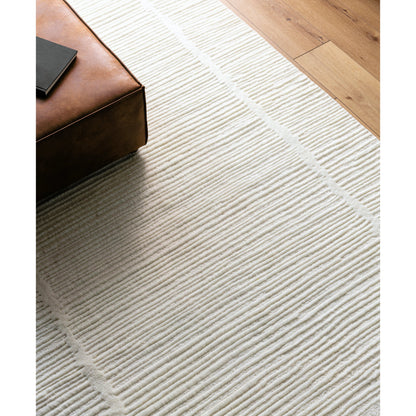 Manpura Rug - 485160 by Surya in ivory, pearl, snow. Made from face: 100% wool, warp: 100% cotton in a unique style.