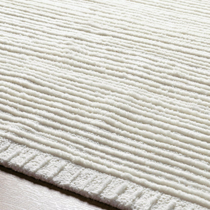 Manpura Rug - 485160 by Surya in ivory, pearl, snow. Made from face: 100% wool, warp: 100% cotton in a unique style.