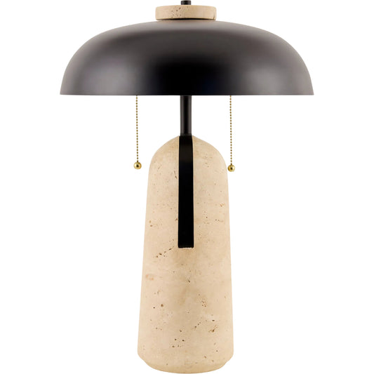 Mopti Accent Table Lamp by Surya in brown. Made from iron, linen, polyester in a modern style.