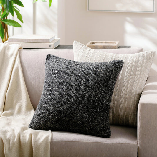 Murphy Pillow - 486102 by Surya. Made from front: 100% wool, back: 100% cotton in a modern style.