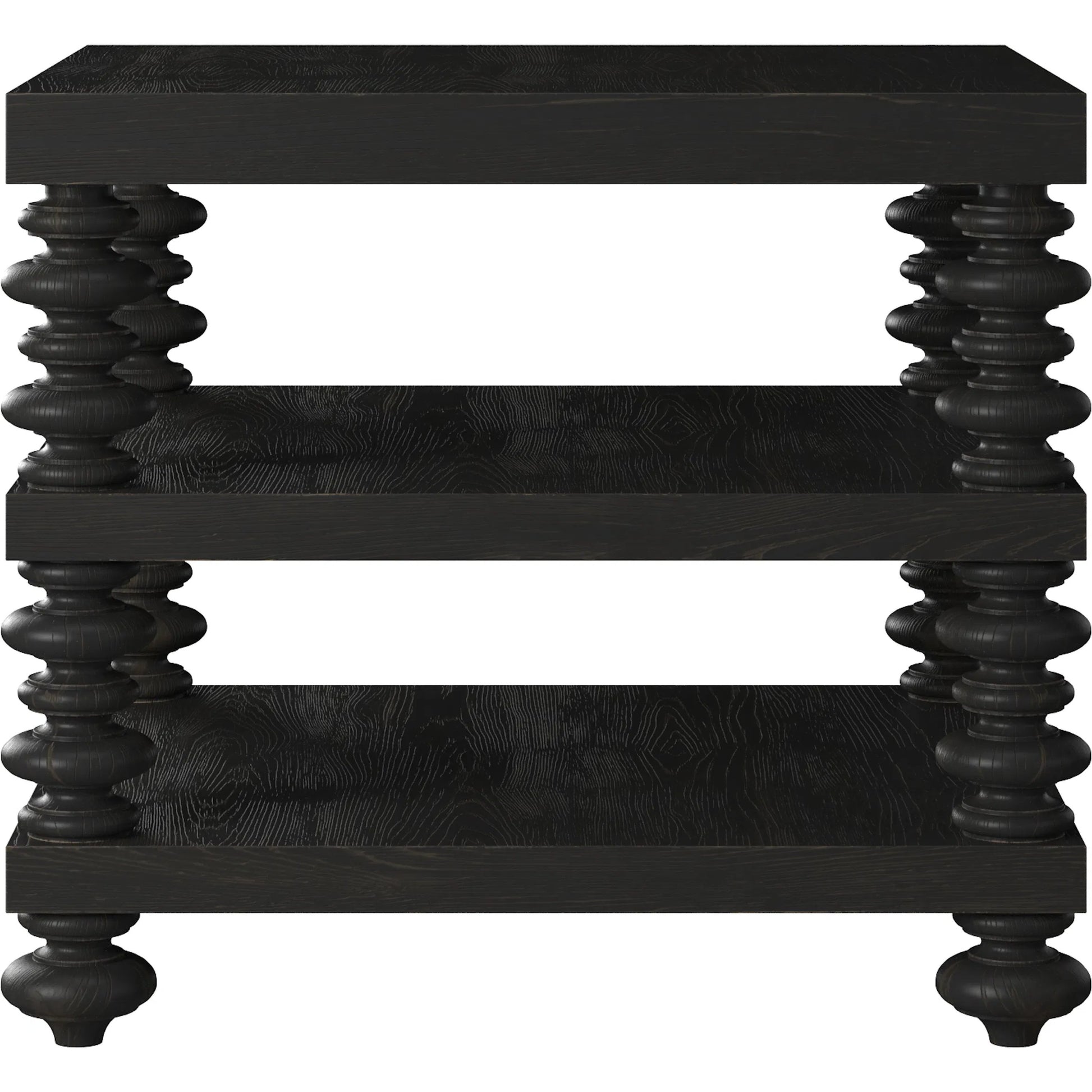Atrium End Table by A.R.T. Furniture in hand rubbed black, undertones of brown. Made from unique in a traditional style.