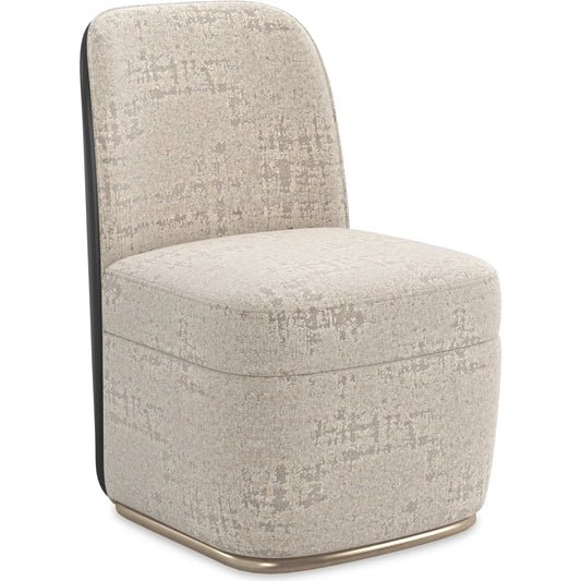 Cabochon Chair by Caracole in piano black, charcoal leaf. Made from asian hardwood in a unique style.