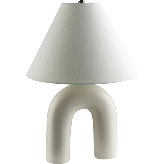 Marquise - 531312 by Livabliss in body: white, shade: white, finial: metallic - nickel, harp: metallic - nickel, cord: translucent and glossy, electroplated. Made from body: ceramic, shade (outside): linen, shade (inside): m