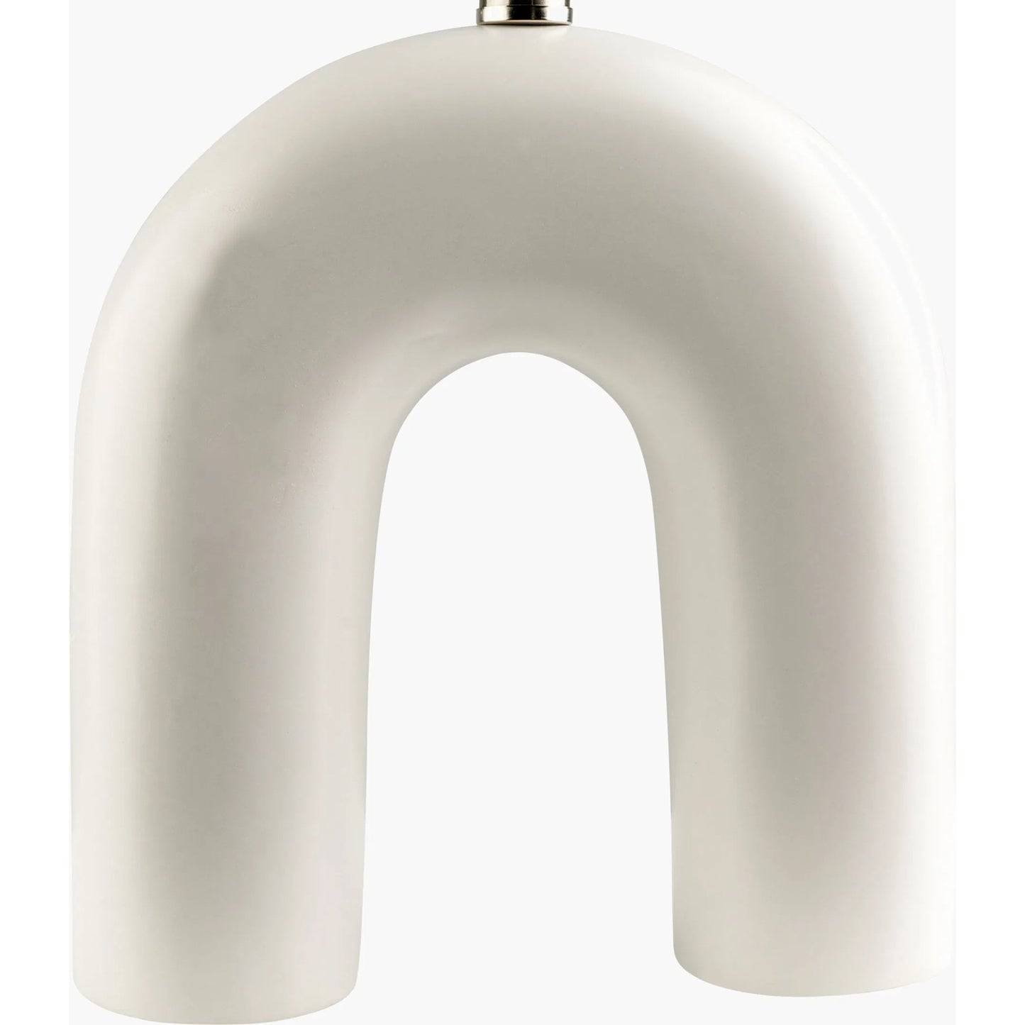 002 SI-2133335 | Closeup | Marquise - 531312 by Livabliss in body: white, shade: white, finial: metallic - nickel, harp: metallic - nickel, cord: translucent and glossy, electroplated. Made from body: ceramic, shade (outside): linen, shade (inside): metal,