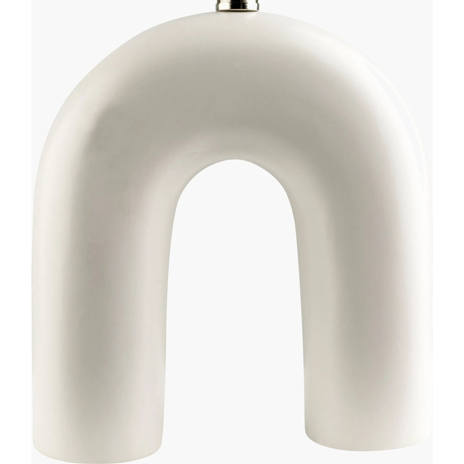 Marquise - 531312 by Livabliss in body: white, shade: white, finial: metallic - nickel, harp: metallic - nickel, cord: translucent and glossy, electroplated. Made from body: ceramic, shade (outside): linen, shade (inside): metal,