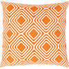 Bright Orange, White / Down Feather / 18 x 18 x 4