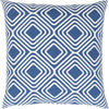 Dark Blue, White / Down Feather / 18" x 18"