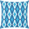 Bright Blue, Dark Blue, White / Down Feather / 18" x 18"