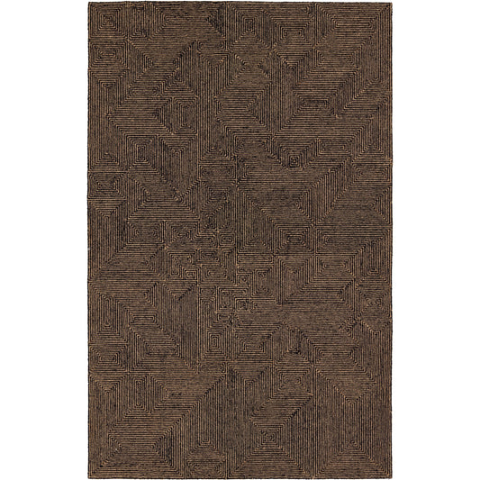 Mercia MRC01 Rug by Jaipur Living in tan, black. Made from 50% jute, 50% wool in a unique style.
