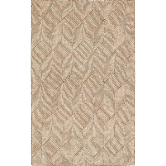 Mercia MRC02 Rug by Jaipur Living in tan, ivory. Made from 50% jute, 50% wool in a unique style.