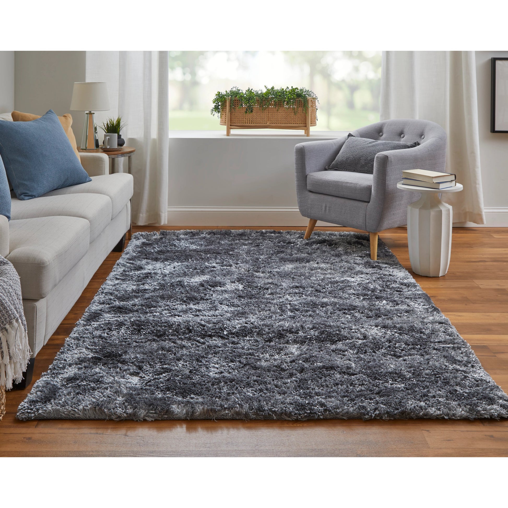Blunham Solid Rug - 4116F by Feizy in gold, green. Made from polyester, cotton in a unique style.