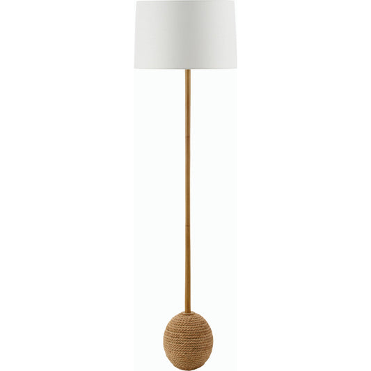 Marni Desert Sand - 538399 by Livabliss in body: brown, base: brown, shade: white, finial: brown, harp: metallic - brass, cord: translucent and paintedpaintedpainted. Made from resin, linen, polyester, plastic in a modern st
