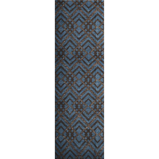 Marinda Rug - 12876 by Surya in dark blue, dark brown, ivory, metallic silver. Made from 90% wool, 10% metallic in a unique style.