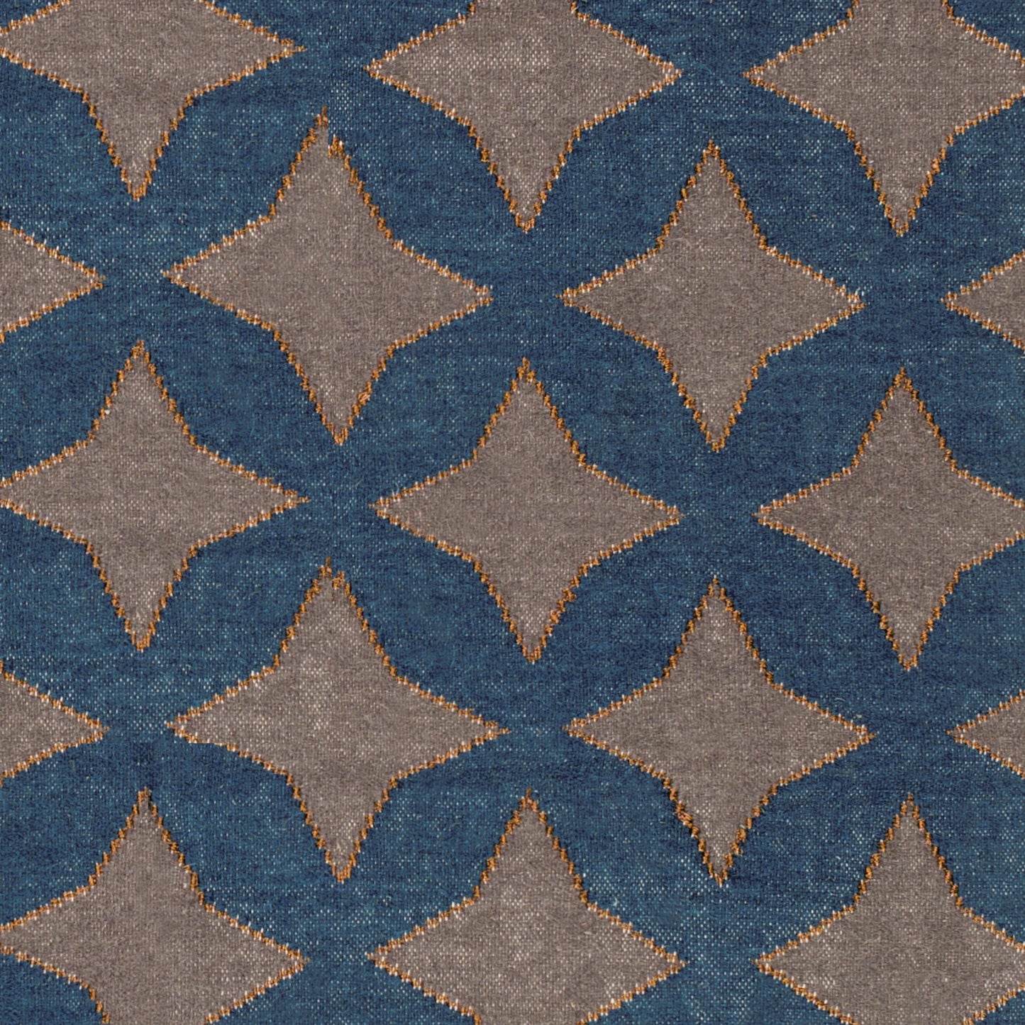 004 63357-24862,63357-24863,63357-24864,63357-24865,63357-24866 | Closeup | Marinda MRI-8002 Rug by Surya in dark blue, dark brown, metallic gold. Made from 90% wool, 10% metallic in a unique style.