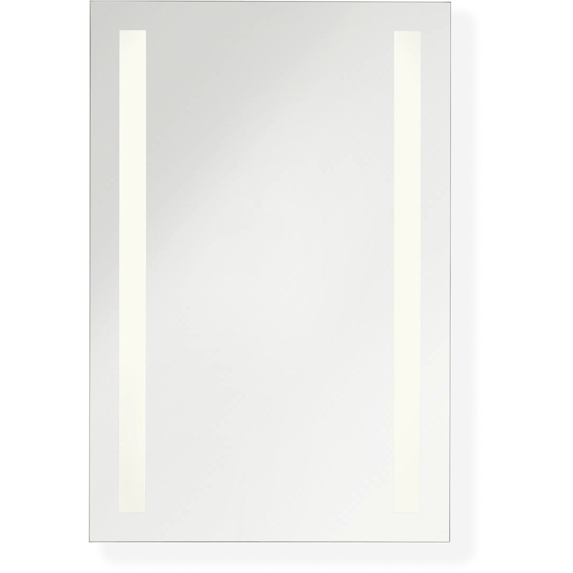 Lustro Rectangle Mirror 24x36 by Generation Lighting in might bright white. Made from glass in a transitional style.