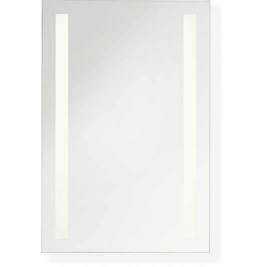 Lustro Rectangle Mirror 24x36 by Generation Lighting in might bright white. Made from glass in a unique style.