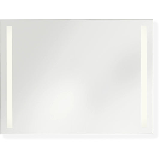 Lustro Rectangle Mirror 48x36 by Generation Lighting in might bright white. Made from glass in a unique style.