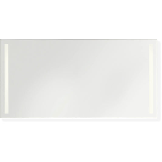 Lustro Rectangle Mirror 72x36 by Generation Lighting in might bright white. Made from glass in a unique style.