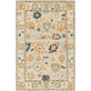 Dark Blue, Sky Blue, Orange, Mustard, Tan, Beige / 2' x 3'