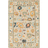 Dark Blue, Sky Blue, Orange, Mustard, Tan, Beige / 2' x 3'
