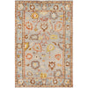 Dark Brown, Rust, Mustard, Medium Gray, Cream / 2' x 3'