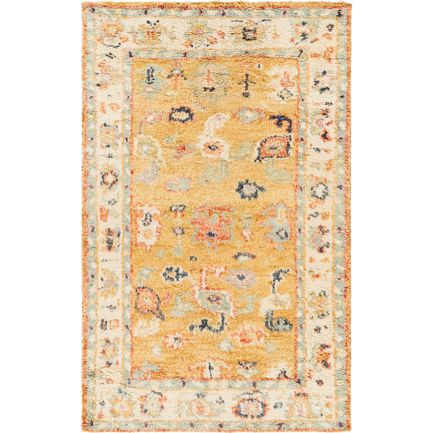001 SI-1826715,SI-1826717,SI-1826719 | Primary Silo | Marrakech Rug - 29600 by Surya in mustard, tan, dark blue, lilac, pale blue, dusty coral. Made from 100% wool in a unique style.