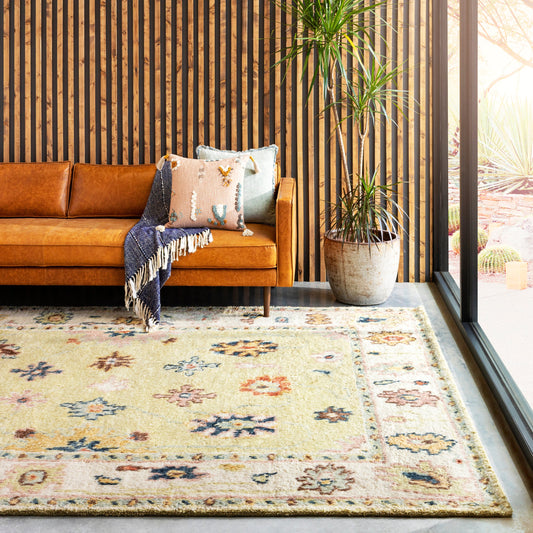 Marrakech Rug - 29604 by Surya in light sage, dark blue, pale blue. Made from 100% wool in a unique style.